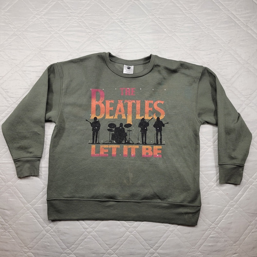 The Beatles‎ Let It Be green sweatshirt w/sparkles size S 4-6